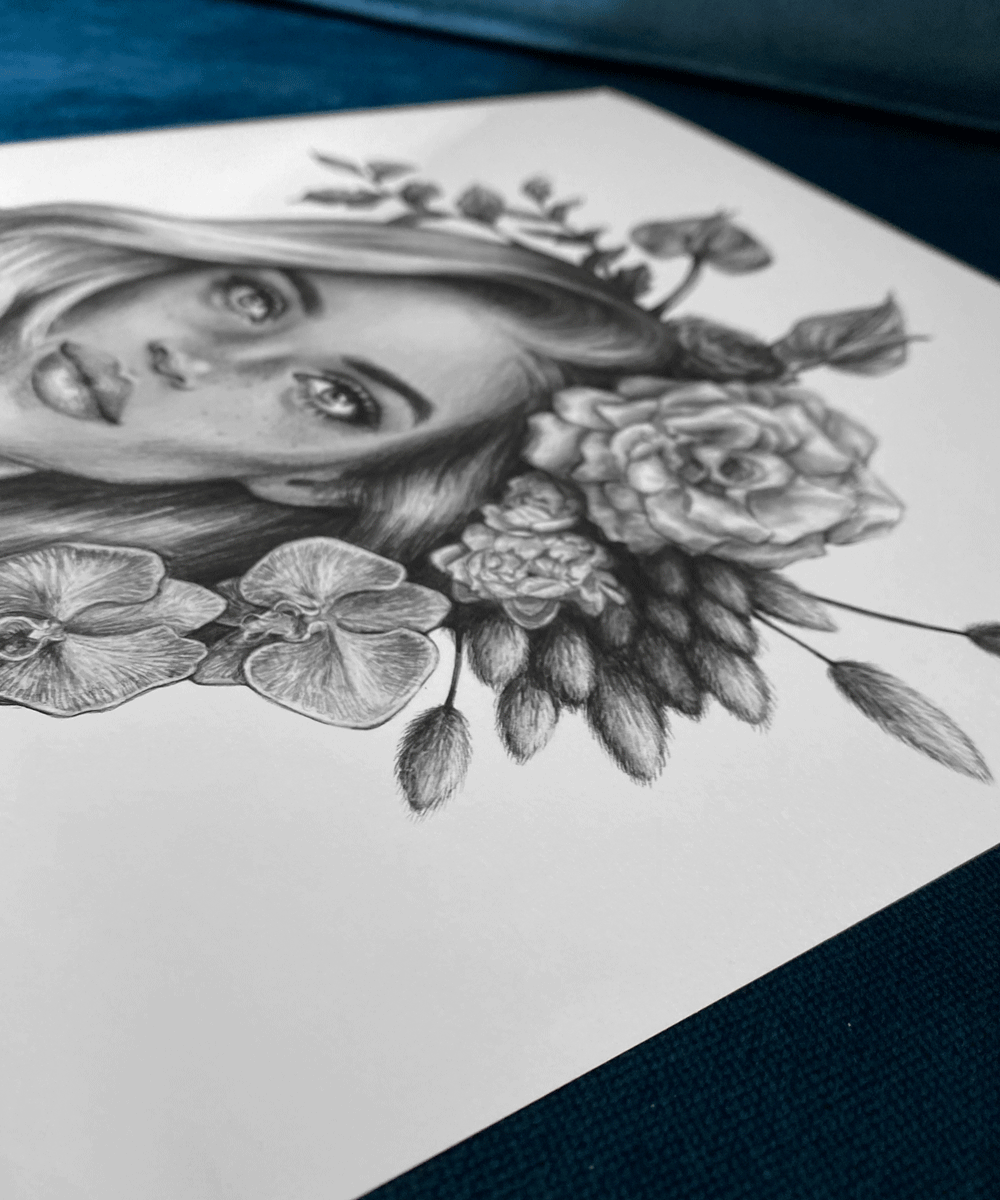 'COTTONTAIL' B&W PRINT