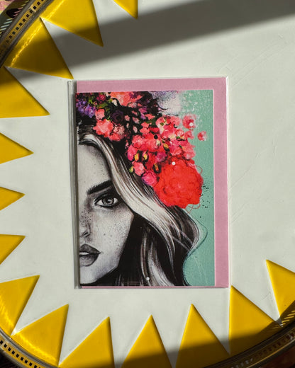 4 Pack of Upcyled Print Greeting Cards 2